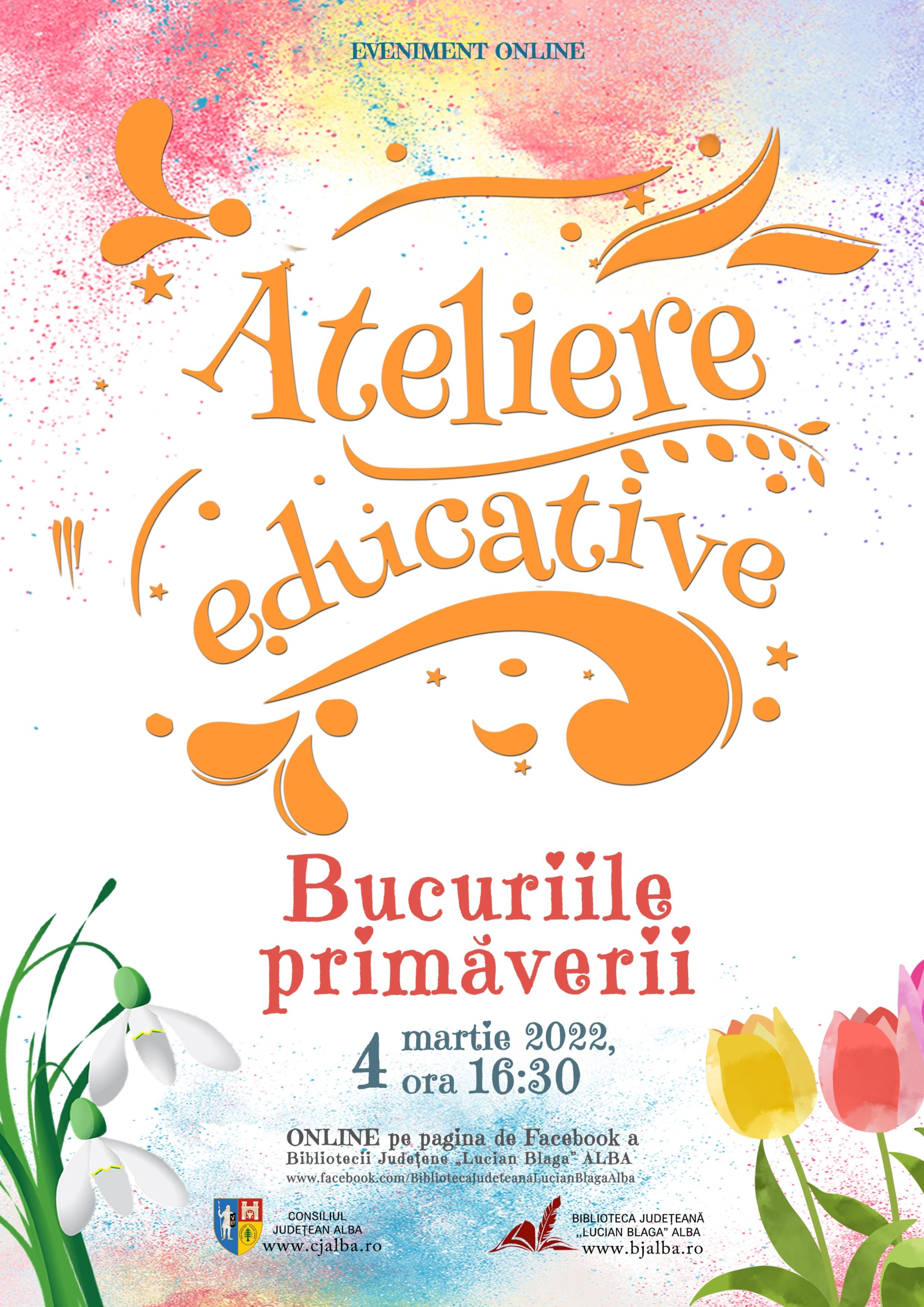 Afiș - Ateliere educative 1 - 8 martie 2022