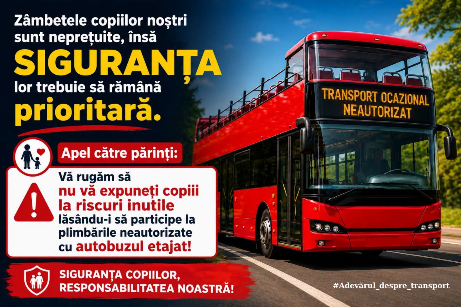 primaria Alba Iulia - transport neautorizat cu autobuzul etajat